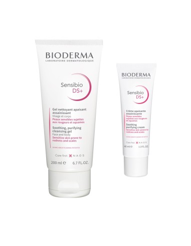 Bioderma Sensibio DS+ gel za čišćenje lica + umirujuća krema Promo pakiranje Bioderma Sensibio DS+ gel za čišćenje lica + umirujuća krema Promo pakiranje