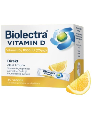 Hermes Biolectra Vitamin D 1000 IU Direkt limun