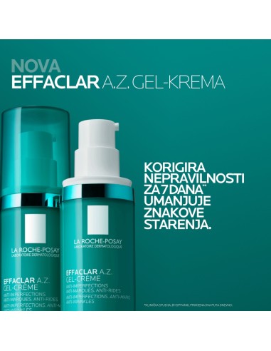 La Roche-Posay Effaclar A.Z. Gel krema protiv nepravilnosti La Roche-Posay Effaclar A.Z. Gel krema protiv nepravilnosti