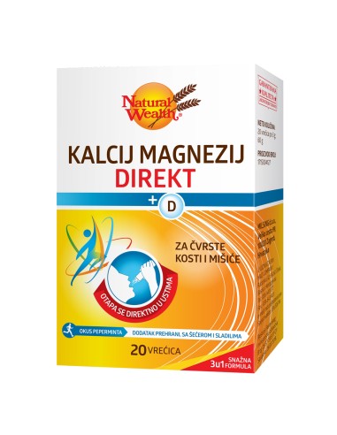 Natural Wealth Kalcij Magnezij Direkt + D vitamin