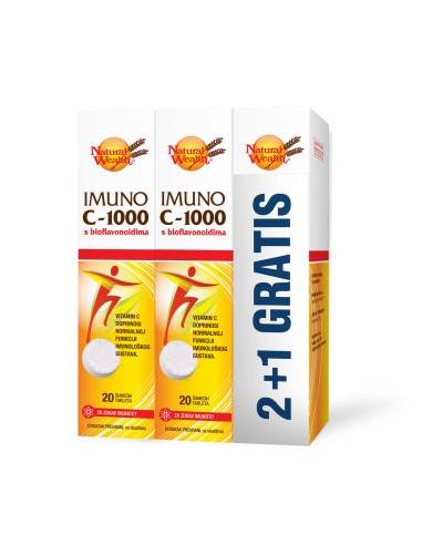 Natural Wealth Imuno C-1000 s bioflavonoidim 2+1 PROMO