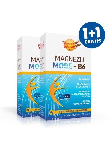 Natural Wealth Magnezij More + B6 1+1 PROMO