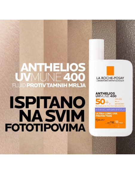 La Roche-Posay Anthelios UVMUNE 400 Fluid protiv tamnih mrlja za zaštitu od sunca SPF50+