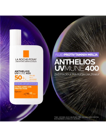 La Roche-Posay Anthelios UVMUNE 400 Fluid protiv tamnih mrlja za zaštitu od sunca SPF50+