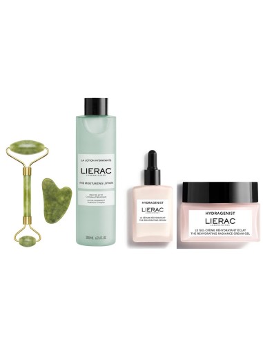 Beper Jade roller + Lierac Hidratantni Losion + Hydragenist Hidratantna gel krema + Hydragenist Hidratantni serum