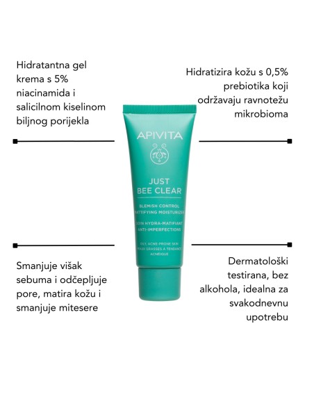 Beper ultrazvučni čistač + Apivita Just Bee Clear gel za umivanje + Losion + Matirajuća gel krema