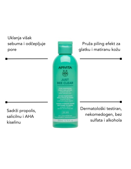 Beper ultrazvučni čistač + Apivita Just Bee Clear gel za umivanje + Losion + Matirajuća gel krema