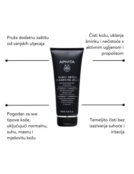 Apivita Black detox cleanser + Lierac Koncentrat protiv akni i prištića + Piling protiv akni i prištića