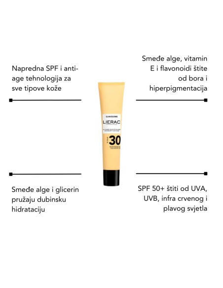 Lierac Tonirani korektivni stick protiv hiperpigmentacije SPF50 + Premium serum + Sunissime The Sun Velvet Fluid SPF 30