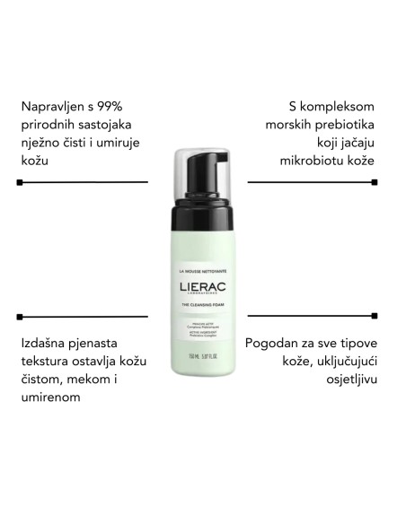 Lierac Pjena za čišćenje lica + Diopticerne fluid protiv tamnih podočnjaka + Apivita EB eye mask ginkgo biloba