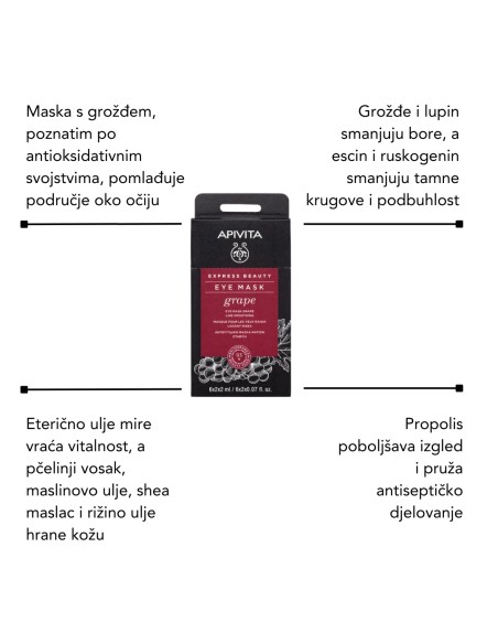 Lierac Hidratantni Losion + Premium krema za područje oko očiju + Apivita EB eye mask grape line smoothing