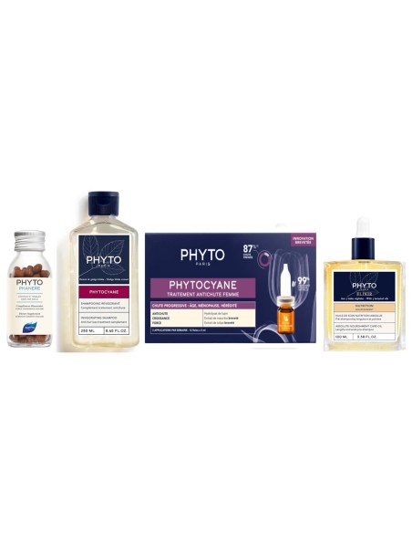 Phytophanere Kapsule + Phytocyane šampon + Phytocyane tretman za žene + Nourishment uljni elixir