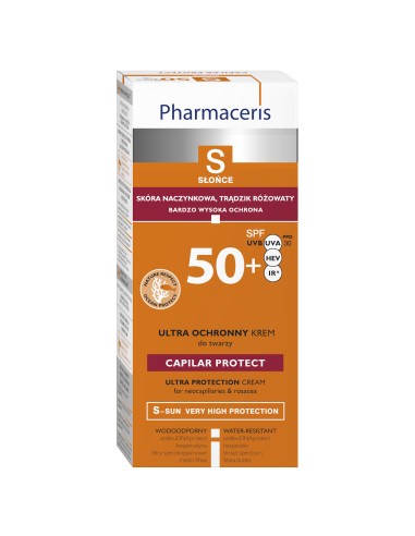 Pharmaceris S Zaštitna krema SPF 50+ za vaskularnu kožu i kožu sklonu rozaceji Pharmaceris S Zaštitna krema SPF 50+ za vaskularnu kožu i kožu sklonu rozaceji