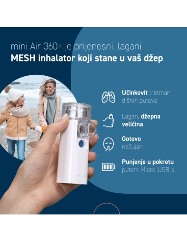 Omron Mini Air 360+ mesh inhalator Omron Mini Air 360+ mesh inhalator