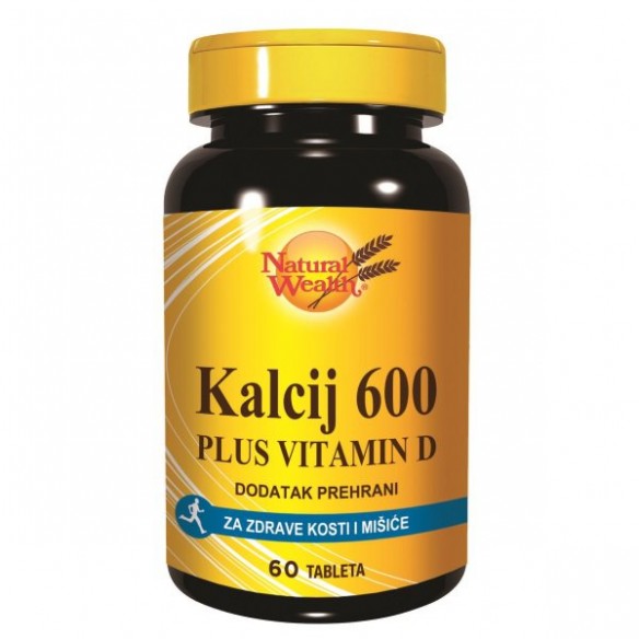 Natural Wealth Kalcij 600 i Vitamin D tablete