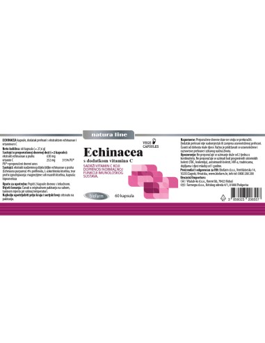 Biofarm NaturaLine Echinacea s dodatkom vitamina C kapsule Biofarm NaturaLine Echinacea s dodatkom vitamina C kapsule