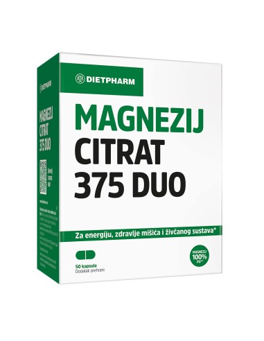 Dietpharm Magnezij Citrat 375 DUO kapsule