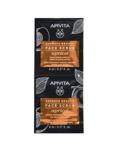 Apivita EXPRESS BEAUTY face scrub appricot gentle exfoliation