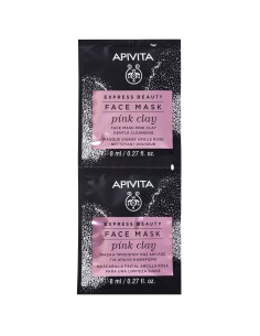 Apivita EXPRESS BEAUTY face mask pink clay gentle cleansing