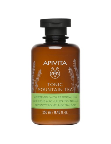 Apivita Tonic Mountain Tea Shower Gel with Essential Oils
