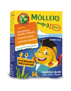 Mollers Omega 3 Junior Ribice Naranča/limun bomboni