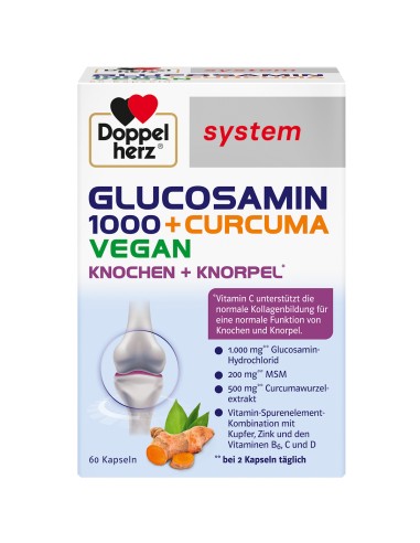 Doppelherz System Glukozamin 1000 + Kurkuma Vegan tablete