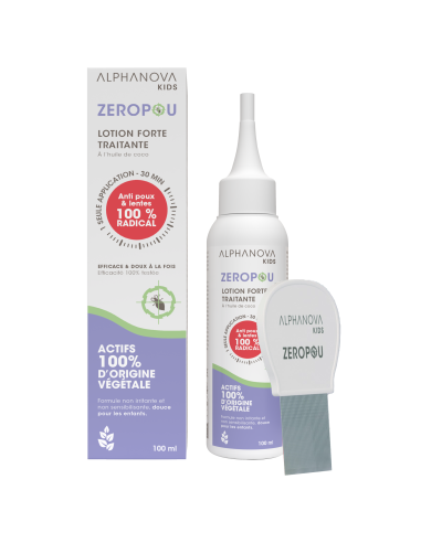 Alphanova Kids Zeropou Losion za uši i gnjide + češalj