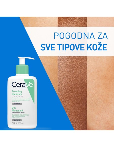 CeraVe Pjenušavi gel za čišćenje za normalnu do masnu kožu 1+1 Promo pakiranje
