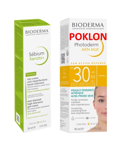 Bioderma Sebium Kerato+ gel krema + POKLON Photoderm AKN Mat