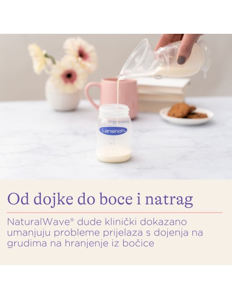 Lansinoh NaturalWave Bočica sa sisačem 240 ml Lansinoh NaturalWave Bočica sa sisačem 240 ml
