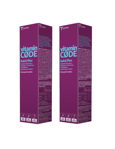 Yasenka Vitamin Code Kalcij Plus šumeće tablete 1+1 PROMO