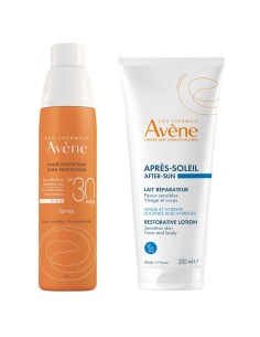 Avene Sun Sprej SPF 30 + Obnavljajući kremasti gel nakon sunčanja Promo pakiranje