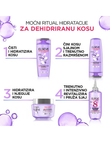 L'Oreal Paris Elseve Hyaluron Plump 8S Wonder Water tekući balzam 200ml za dehidriranu kosu