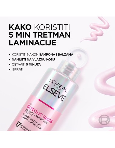 L'Oreal Paris Elseve Glycolic Gloss tretman laminacije L'Oreal Paris Elseve Glycolic Gloss tretman laminacije
