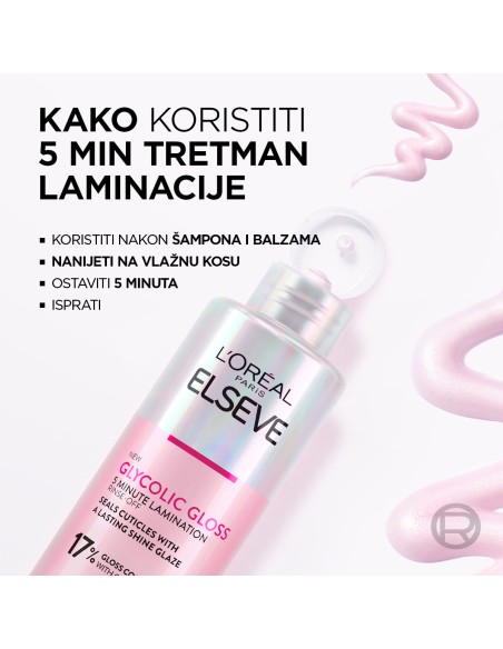 L'Oreal Paris Elseve Glycolic Gloss tretman laminacije L'Oreal Paris Elseve Glycolic Gloss tretman laminacije