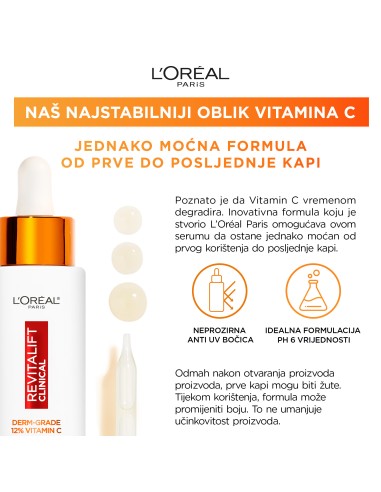 L'Oreal Paris Revitalift Clinical serum s 12% čistog vitamina C L'Oreal Paris Revitalift Clinical serum s 12% čistog vitamina C