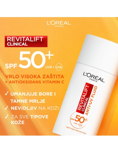 L'Oreal Paris Revitalift Clinical lagani dnevni fluid s UV zaštitom i vitaminom C L'Oreal Paris Revitalift Clinical lagani dnevni fluid s UV zaštitom i vitaminom C