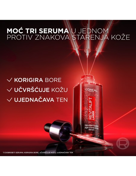 L’Oreal Paris Revitalift Laser Tri-peptidni serum za korekciju znakova starenja, 30ml L’Oreal Paris Revitalift Laser Tri-peptidni serum za korekciju znakova starenja, 30ml
