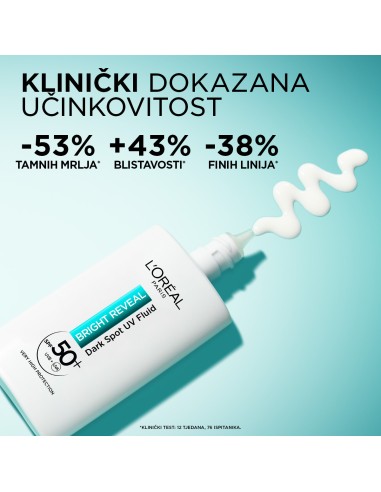 L'Oreal Paris Bright Reveal UV fluid protiv tamnih mrlja 50ml L'Oreal Paris Bright Reveal UV fluid protiv tamnih mrlja 50ml