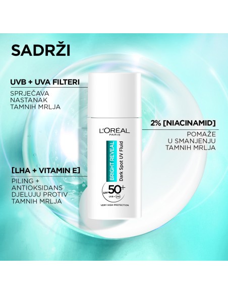 L'Oreal Paris Bright Reveal UV fluid protiv tamnih mrlja 50ml L'Oreal Paris Bright Reveal UV fluid protiv tamnih mrlja 50ml
