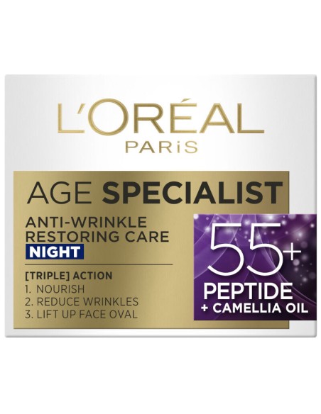 L'Oreal Paris Age Specialist Anti-wrinkle 55+ noćna krema protiv bora 50 ml L'Oreal Paris Age Specialist Anti-wrinkle 55+ noćna krema protiv bora 50 ml