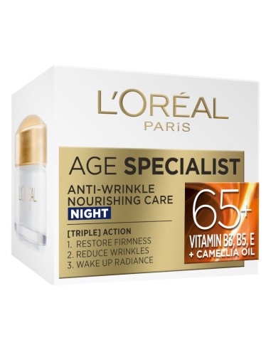 L'Oreal Paris Age Specialist Anti-Wrinkle 65+ Noćna njega protiv bora 50 ml