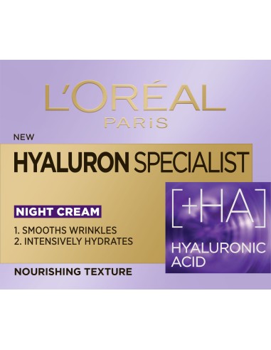 L'Oreal Paris Hyaluron Specialist noćna hidratantna krema za vraćanje volumena 50 ml