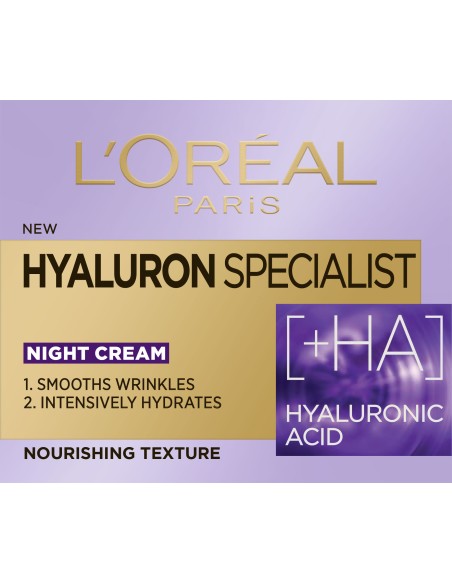 L'Oreal Paris Hyaluron Specialist noćna hidratantna krema za vraćanje volumena 50 ml L'Oreal Paris Hyaluron Specialist noćna hidratantna krema za vraćanje volumena 50 ml