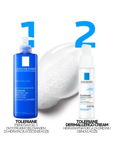 La Roche-Posay Toleriane pjenušavi gel s dvostrukim djelovanjem za hidrataciju i čišćenje kože