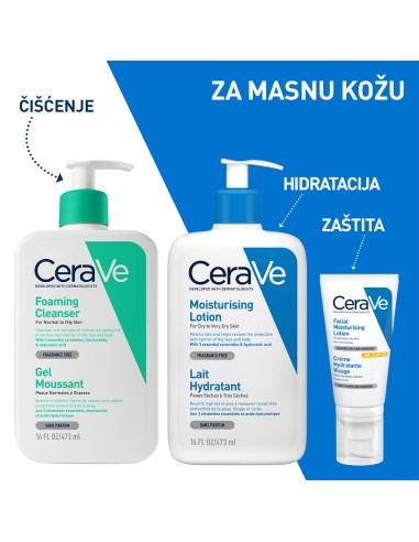 CeraVe Pjenušavi gel za čišćenje za normalnu do masnu kožu Refill