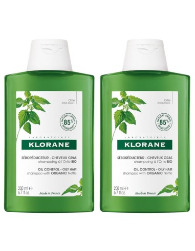 Klorane Kopriva šampon za masnu kosu 200 ml DUO Promo pakiranje