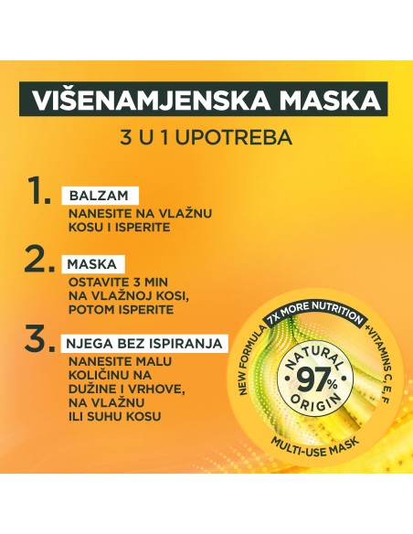 Garnier Fructis Hair Food Banana Maska 390 ml