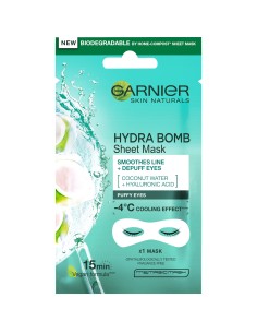 Garnier Skin Naturals Eye Tissue maska za oči za izravnjavanje borica oko očiju
