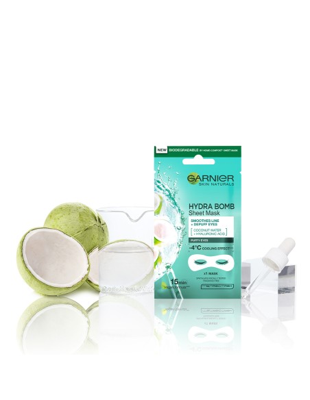 Garnier Skin Naturals Eye Tissue maska za oči za izravnjavanje borica oko očiju Garnier Skin Naturals Eye Tissue maska za oči za izravnjavanje borica oko očiju